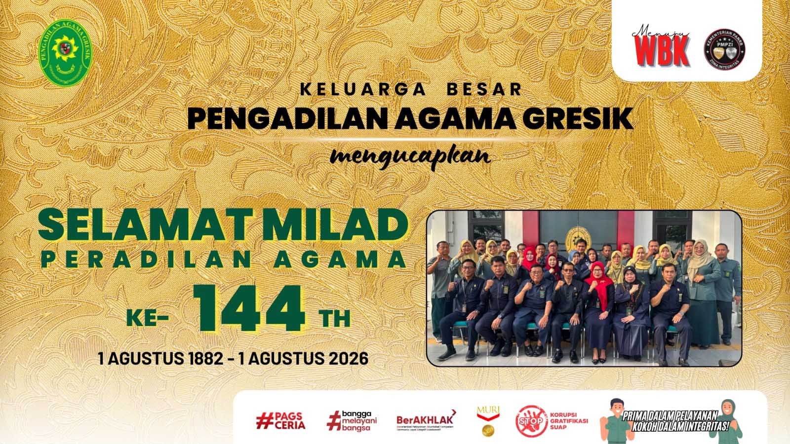 Selamat Milad Peradilan Agama Ke 144 H